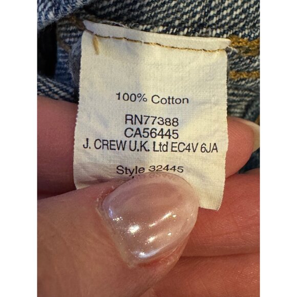 J Crew Jacket‎ Women XXS Blue Indigo Classic Denim Button Front Jean Outdoor - Picture 10 of 11